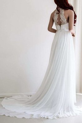 Abito da Sposa in pizzo Buco Della Serratura Schiena con Applique Vintage Elegante A Terra