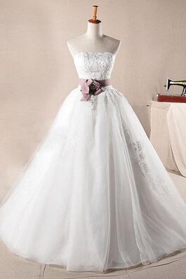 Abito da Sposa A Terra con Applique Fuori dalla spalla monospalla Lungo in Organza