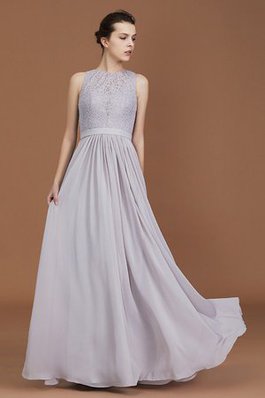 Robe demoiselle d'honneur fermeutre eclair mignonne en chiffon de princesse ligne a