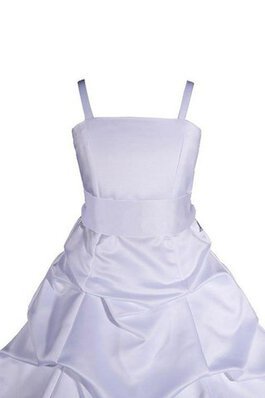 Robe de cortège enfant avec nœud à boucles ornée bretelles spaghetti