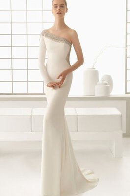 Abito da Sposa a Sala con Perline in Raso Tubino sexy Elegante