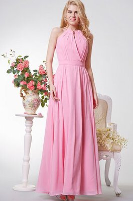 Chiffon A-Line normale Taille langes bodenlanges Abendkleid