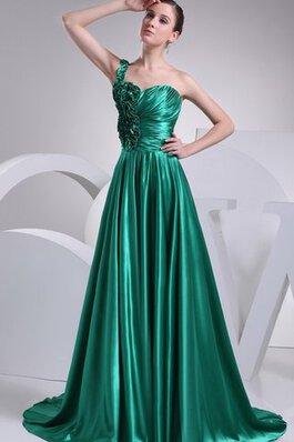 Plissiertes Ärmelloses A-Line Abendkleid mit Rüschen