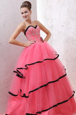 Herz-Ausschnitt Duchesse-Linie A-Linie Quinceanera Kleid mit Perlen