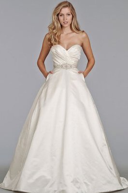 Vestido de Novia de Corte Evasé de Espalda Descubierta de Volantes Adorno de Abalorio