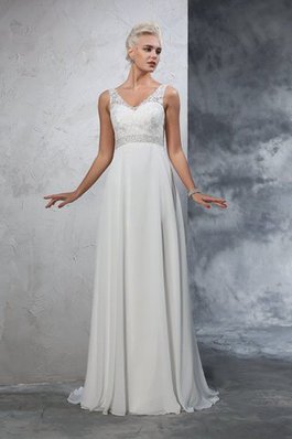 Robe de mariée longue vintage avec perle ligne a de princesse