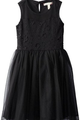 Robe de cortège enfant bref decoration en fleur trou de serrure a-ligne avec sans manches