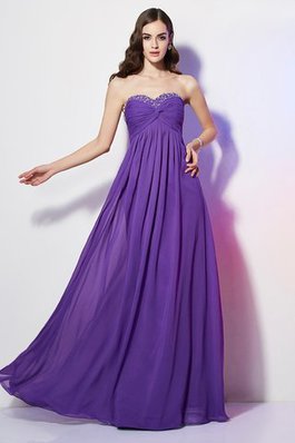 Robe de soirée longue avec chiffon ligne a de princesse col en forme de cœur