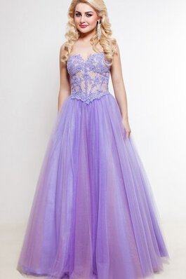 Robe de bal plissage longueur au ras du sol avec lacets de traîne courte textile en tulle