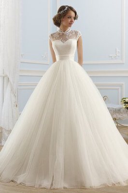 Robe de mariée romantique long elégant appliques en tulle