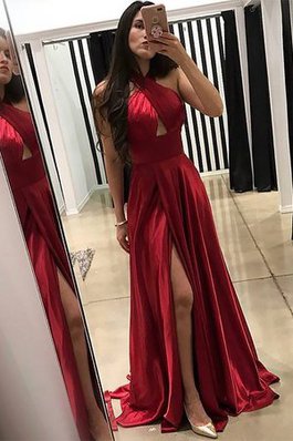 Robe de soirée de princesse a-ligne de dos nu manche nulle chaming