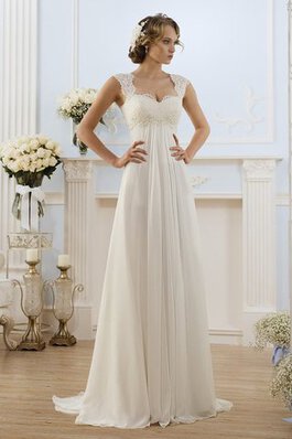 Abito da Sposa Pudica stravagante a Chiesa Lungo in Chiffon Queen Anne