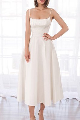 Abito da sposa a-line sotto ginocchio in pizzo naturale meraviglioso formale