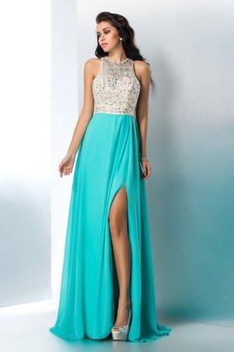 A-Linie Prinzessin Formelles Ballkleid aus Chiffon ohne Ärmeln