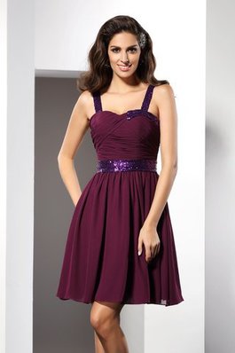 Robe de cocktail bref ruché avec zip de princesse avec sans manches