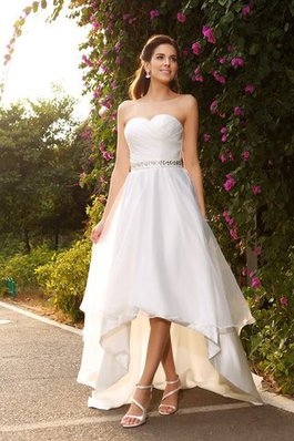 Abito da Sposa Principessa Cuore Asimmetrici Mini Stravagante