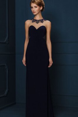 Robe de bal sage classique avec sans manches avec cristal avec perle