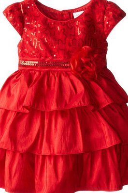 Robe de cortège enfant brillant avec manche épeules enveloppants avec gradins avec fleurs