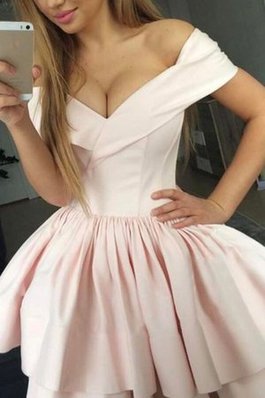 Robe de cocktail de princesse a-ligne captivant courte naturel