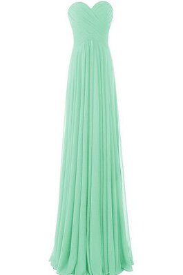 Vestido de Dama de Honor en Gasa de Plisado de Hasta el suelo