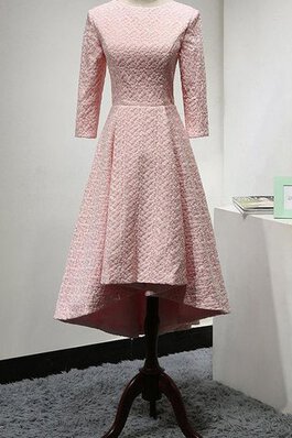 A-Line Spitze hoch niedrig Ärmellos konservatives einfaches Brautjungfernkleid