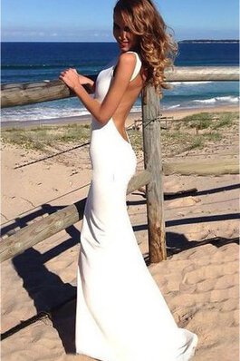 Robe de mariée simple plissé sexy avec sans manches de traîne courte