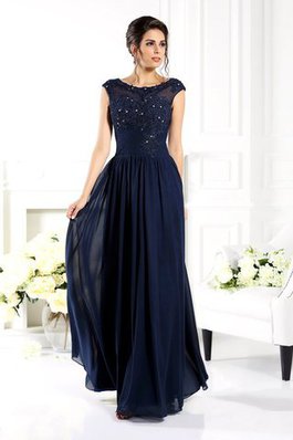 A-Line Prinzessin Formelles Bodenlanges Brautmutterkleid mit Schaufel Ausschnitt