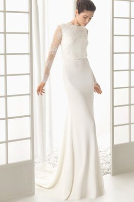 Abito da Sposa A Terra sensuale Semplice medievale Lungo Shiena Sheer