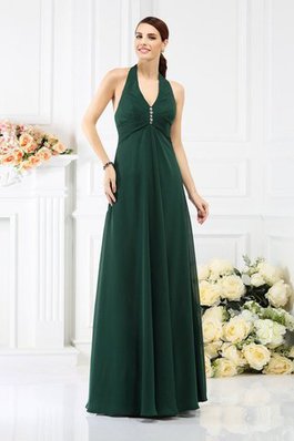 Robe demoiselle d'honneur longue fermeutre eclair ligne a avec perle manche nulle