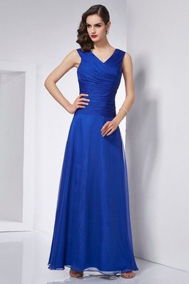 Robe de bal plissage v encolure fermeutre eclair avec sans manches avec chiffon