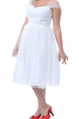 Robe de mariée plissage fermeutre eclair de col carré a-ligne textile en tulle