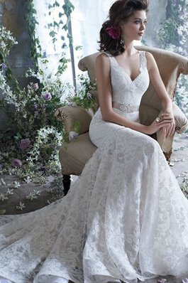 Robe de mariée delicat naturel avec ruban ceinture en étoffe avec cristal