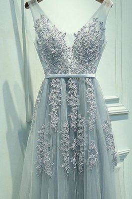 Robe de soirée longue naturel manche nulle de princesse a-ligne