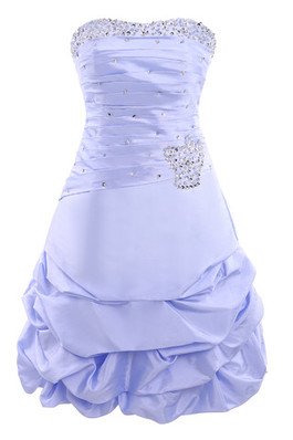 Romántico Vestido de Novia de Corte Recto en Seda Artificial de Largo de Blusa plisada