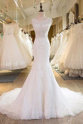 Sweep train Ewiges Schaufel-Ausschnitt Modisches Luxus Brautkleid