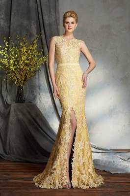 Ärmelloses Meerjungfrau Stil Sweep Zug Normale Taille Brautmutterkleid mit Reißverschluss