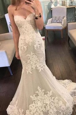 Robe de mariée attirent delicat en tulle de traîne courte appliques