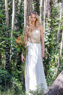 Robe de mariée sexy romantique entrecroisé ceinture jusqu'au sol