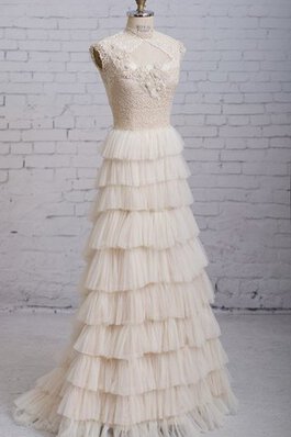 Robe de mariée solennelle romantique ligne a elevé avec gradins