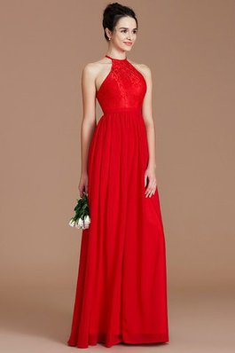 Vestido de Dama de Honor de Corte-A de Hasta el suelo de Escote halter