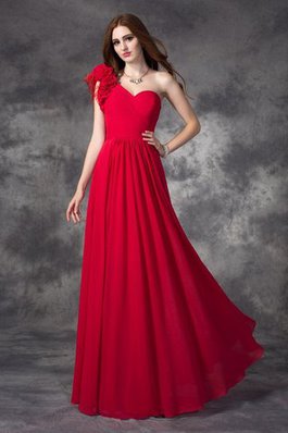 Robe de bal solennelle d'épaule asymétrique de princesse a-ligne en chiffon