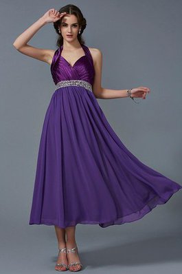 Robe demoiselle d'honneur longue avec chiffon de dos nu a-ligne avec sans manches