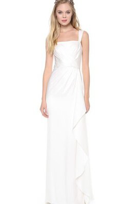 Robe de mariée plissé décontracté avec zip avec sans manches a plage