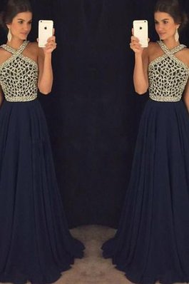 Vestido de Noche de Largo de Hasta el suelo de Sin mangas de Escote halter