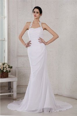 Vestido de Novia de Corte Sirena de Abalorio de Espalda Descubierta de Cola Corte