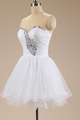 Robe de mariée decoration en fleur en chiffon avec perle de lotus de col en cœur