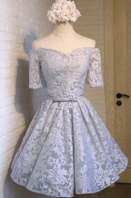 Herz-Ausschnitt Ärmelloses kurze Ärmeln normale Taille mini Elegantes Ballkleid