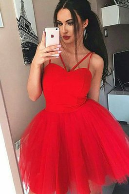 Normale Taille Zart Spaghetti Träger Prinzessin Cocktailkleid aus Tüll