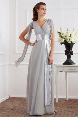 Robe de soirée eclaté longue fermeutre eclair en chiffon longueur au ras du sol