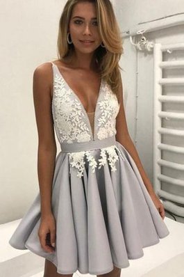 A-Linie Natürliche Taile Prinzessin Glamourös Cocktailkleid mit Applike